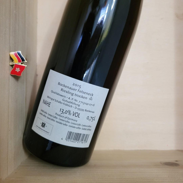2015 Schafer Frohlich Bockenauer Felseneck Riesling Grosses Gewachs Nahe JR19 | 1erste