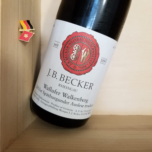 2015 J.B. Becker Wallufer Walkenberg Spatburgunder Auslese Trocken Rheingau 96分 (6 Bottle Pack) | 1erste
