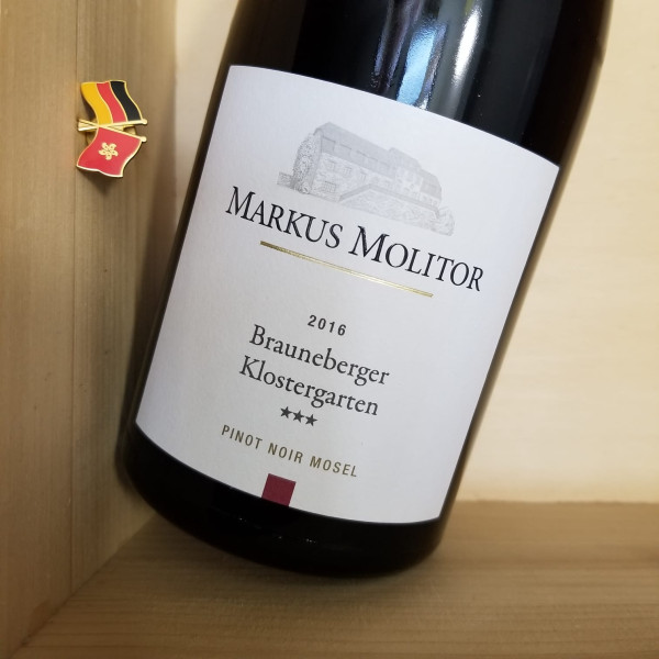 2016 Markus Molitor Brauneberger Klostergarten *** Pinot Noir Trocken 93+分 (6 Bottle Pack) | 1erste