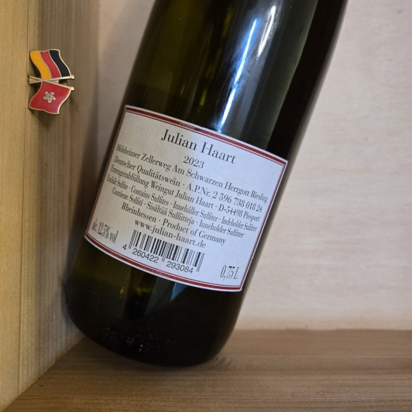 2023 Julian Haart Molsheimer Zellerweg AM Schwarzen Herrgott Riesling Trocken Rheinhessen Germany | 1erste
