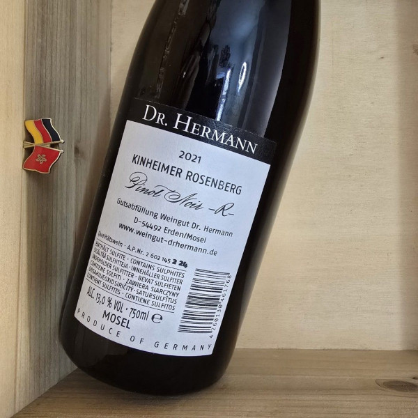 2021 Dr Hermann Kinheimer Rosenberg 'R'eserve Pinot Noir Trocken Mosel Germany (6 Bottlr Pack) | 1erste