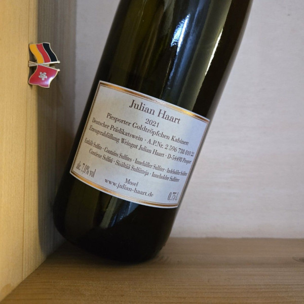 2021 Julian Haart Piesporter Goldtropfchen Riesling Kabinett Alte Reben Mosel Germany | 1erste